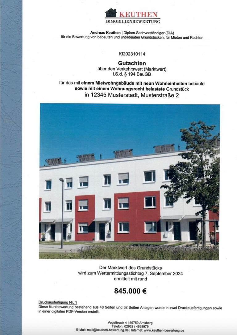 Verkehrswertgutachten im Sinne des § 194 BauGB